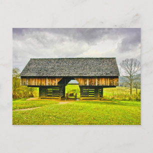 Cartão Postal Enfumaçados Cades Cove Cantilever Barn Tipton Pla