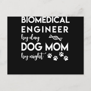Cartão Postal Engenheira Biomédica Mãe de Cachorro Amante de Cac