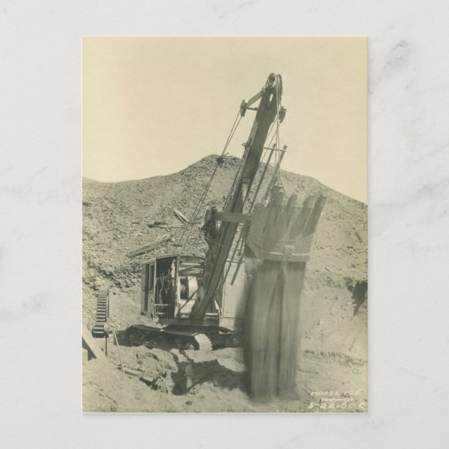 Cartão Postal Engenheiro 33 de operação da guindaste e pá noroes (Frente)