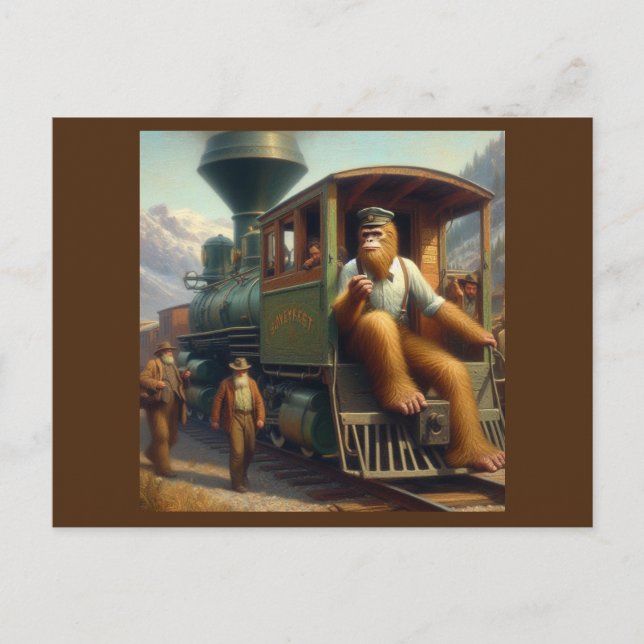 Cartão Postal Engenheiro do comboio com pé-direito (Frente)