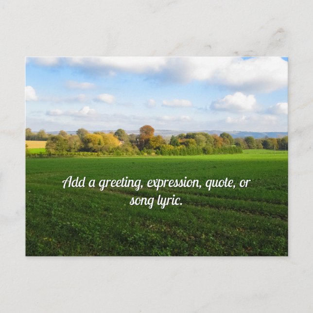 Cartão Postal English Autumn Countryside - Personalised (Frente)