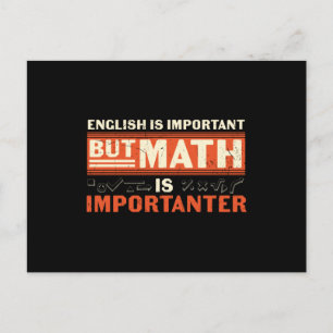 Cartão Postal English is Important But Math is Importanter
