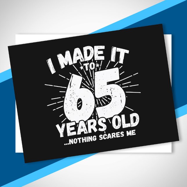 Cartão Postal Engraçado 65º aniversário Citação Sarcástica 65 an (Criador carregado)