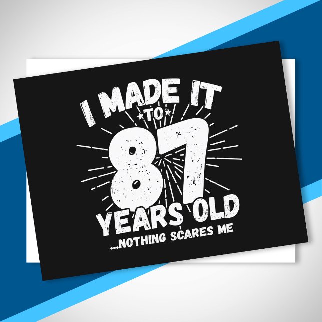 Cartão Postal Engraçado 87º aniversário, citação sarcástica de 8 (Criador carregado)