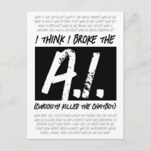 Engraçado, acho que eu quebrei a IA...