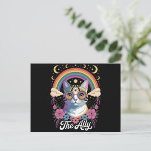 Cartão Postal Engraçado Ally Ca Pride Óculos de sol Orgulho gay 