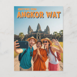 Cartão Postal Engraçado Angkor Wat Camboja