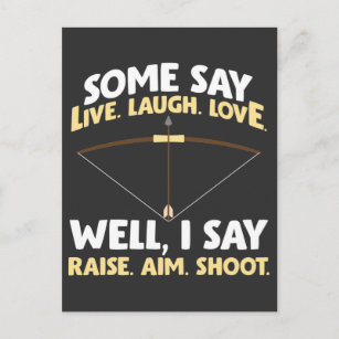 Cartão Postal Engraçado Archery Raise Aim Shoot Arco Archer