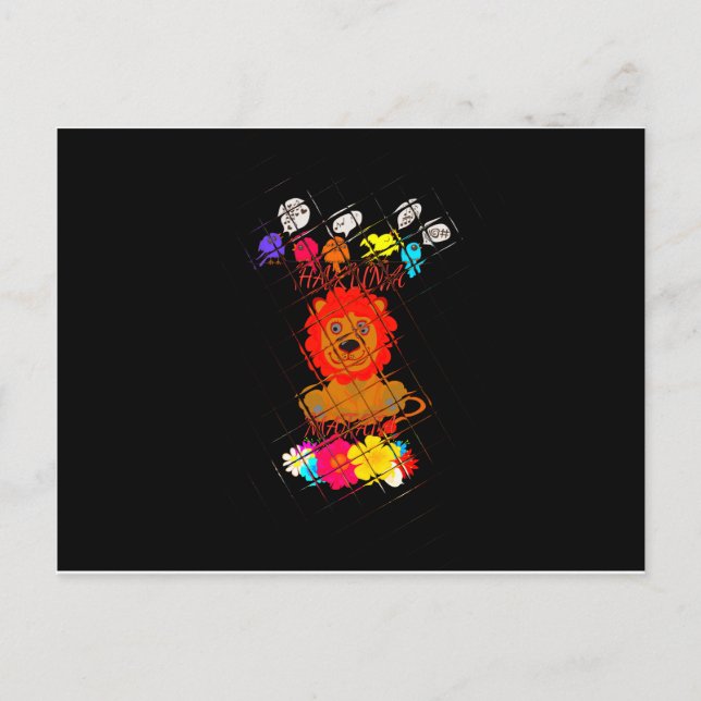 Cartão Postal Engraçado Baby Lion King: Hakuna Matata Art Design (Frente)