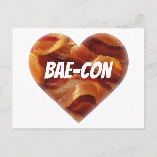 Cartão Postal Engraçado Bacon Humor (Frente)