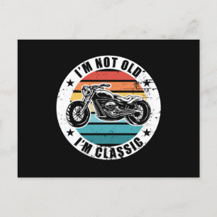 Cartão Postal Engraçado Biker Aniversário Presente Não Sou Velho