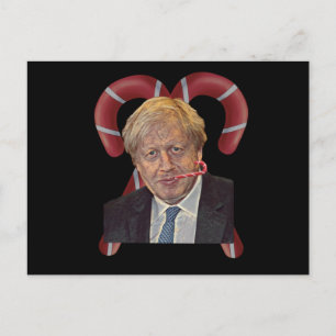 Cartão Postal Engraçado Boris Johnson Natal