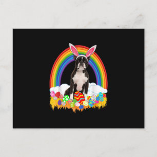 Cartão Postal Engraçado Boston Terrier Páscoa de sobrevoo do C