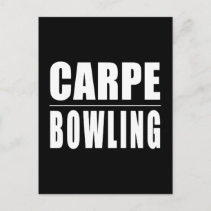 Cartão Postal Engraçado Bowlers cita Piadas: Boliche de Carpa