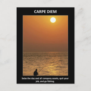 Cartão Postal Engraçado Carpe Diem Aproveite O Dia
