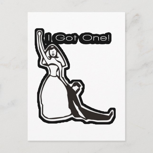 Cartão Postal Engraçado casamento que tenho um (Frente)