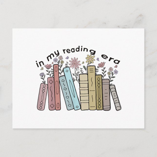Cartão Postal Engraçado Citação Do Leitor De Livros Em Minha Era (Frente)