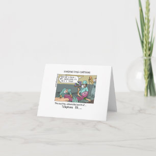 Cartão Postal Engraçado Código Azul Telefone Carto