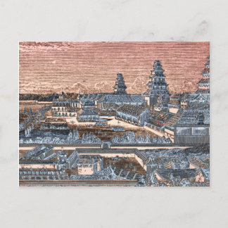 Cartão Postal Engraçado Complexo do Palácio do Castelo de Edo To