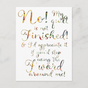 Cartão Postal Engraçado Cotação de Filme de Enlace Finalizado