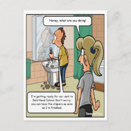 Cartão postal engraçado da Ilha Bald Head