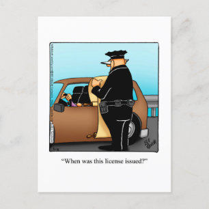 Cartão postal engraçado da Semana Nacional da Polí