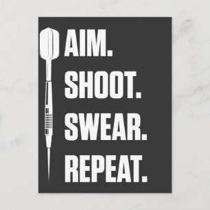 Cartão Postal Engraçado Darts Problem Dartboard Divertido Hobby