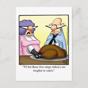 Cartão postal engraçado de Ação de Graças Humor Fe