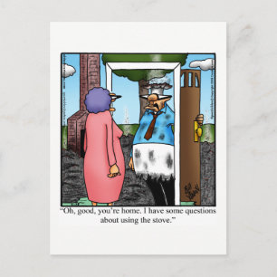 Cartão postal engraçado de aniversário de casament