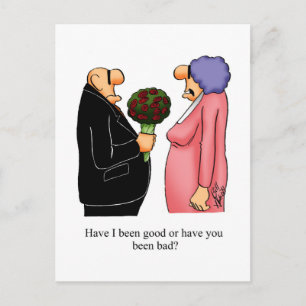 Cartão postal engraçado de aniversário de casament