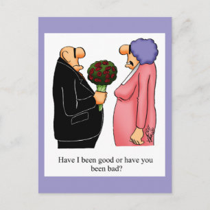 Cartão postal engraçado de aniversário de casament