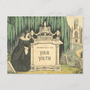 Cartão postal engraçado de aniversário "Em memória