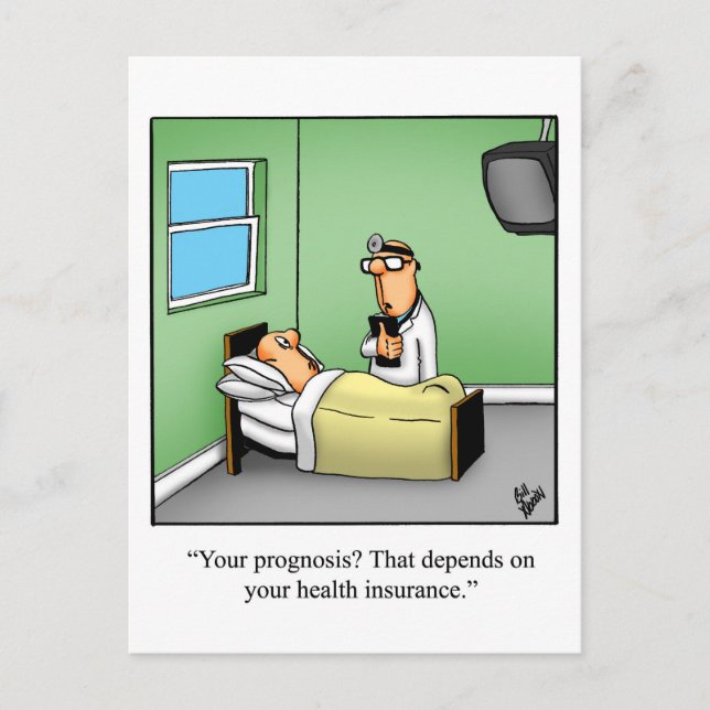 Cartão postal engraçado de desejos de melhoras com (Frente)