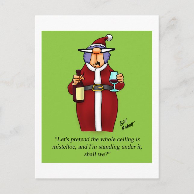 Cartão postal Engraçado de Humor "Mistletoe" (Frente)