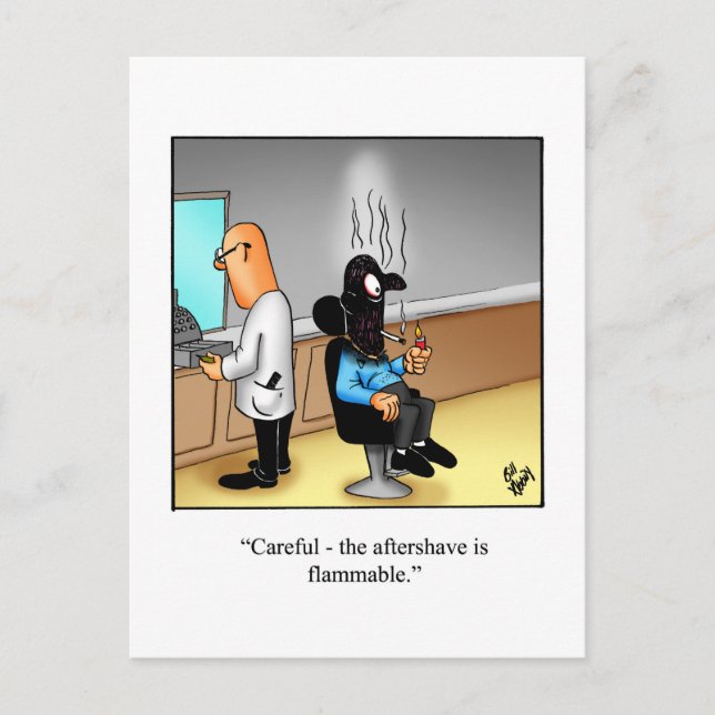 Cartão postal engraçado de humor para manter conta (Frente)