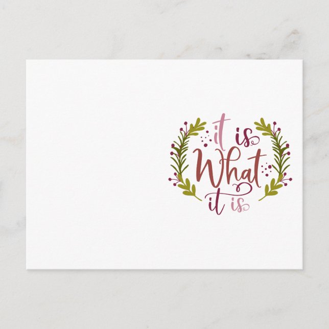 Cartão Postal Engraçado Design De Dizer Que É O Que É (Frente)