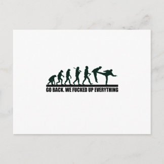 Cartão Postal Engraçado Design gráfico da evolução humana