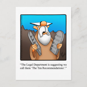 Cartão postal engraçado "Dez Recomendações"