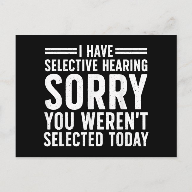 Cartão Postal Engraçado Dito Arte Para Pessoas Sarcásticas Homen (Frente)