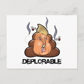 Cartão Postal Engraçado Donald Trump - Ícone Poo Emoji Trumpy-Po