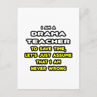 Cartão Postal Engraçado Drama Professora T-Shirts e presentes