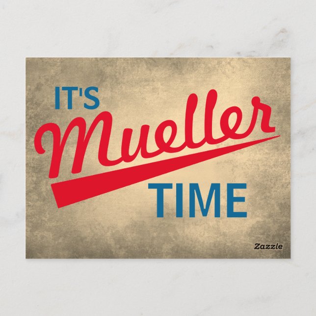 Cartão Postal Engraçado "É a hora do Mueller" (Verso)