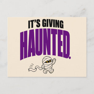 Cartão Postal Engraçado É Dando Múmia Assombrada de Halloween Re
