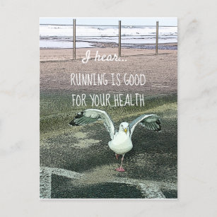 Cartão Postal Engraçado Engraçado Que Corre É Bom Para Sua Saúde