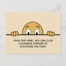 Cartão Postal Engraçado Esconder Rosto Adicionar Seu Texto