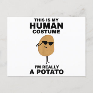 Cartão Postal Engraçado Este é o Meu Figurino Humano Eu sou Real