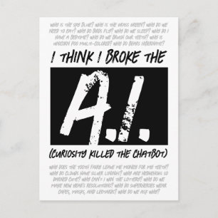 Cartão Postal Engraçado Eu Acho Que Quebrei A IA...