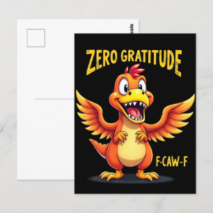 Cartão Postal Engraçado F-Caw-F Dinossauro FCAWF Dinossaur Ação 