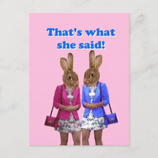 Cartão Postal Engraçado, foi o que ela disse. (Frente)