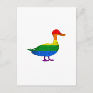 Cartão Postal Engraçado Gay e Pato Orgulho Lésbico, Quack Quac